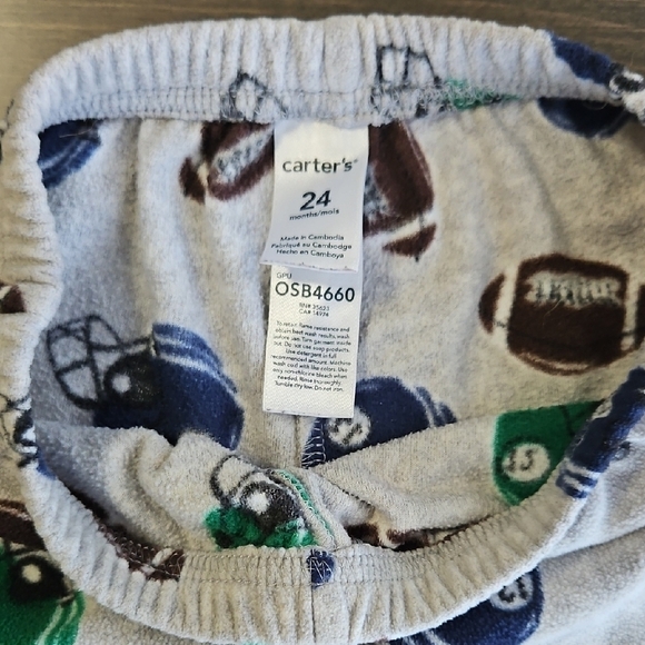 Carter's Green "Daddy's Champion" Football Pajama Set 24M - Picture 8 of 10